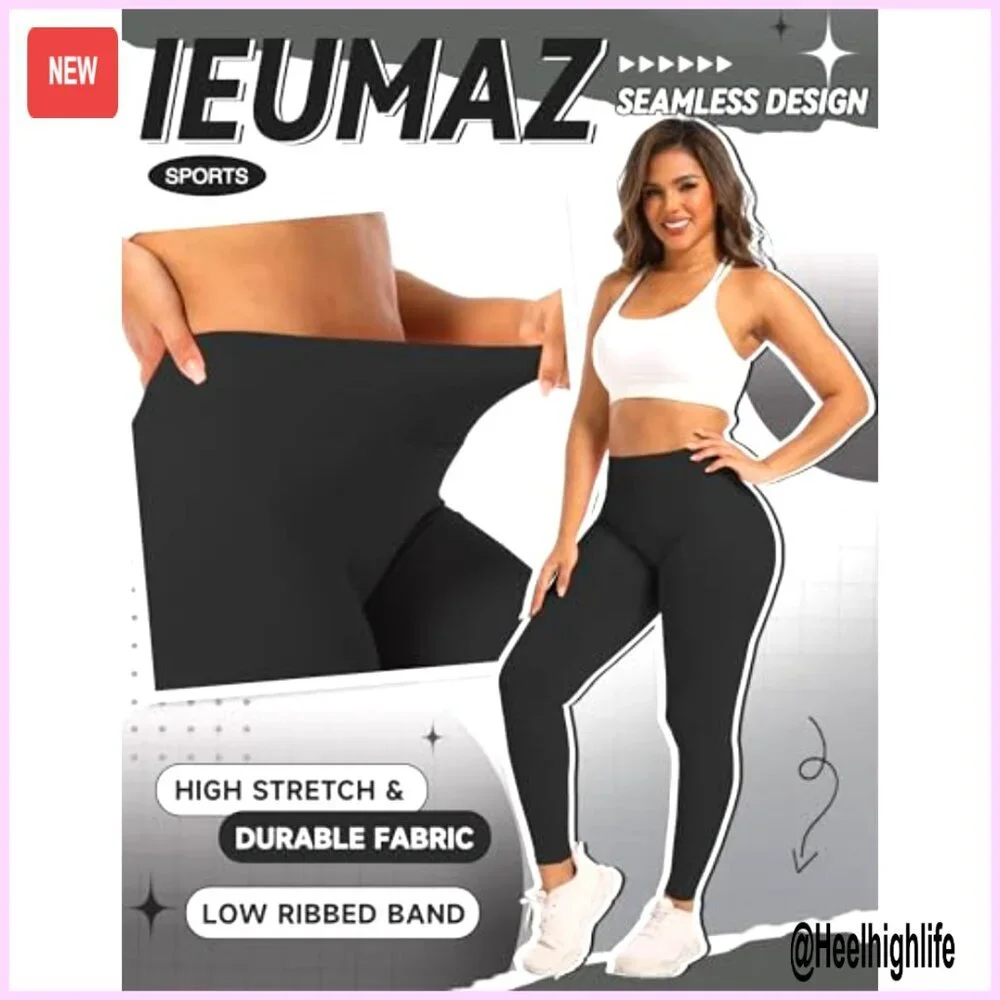 Seamless Scrunch Butt Leggings Low Rise Tummy Control Workout Yoga Pants